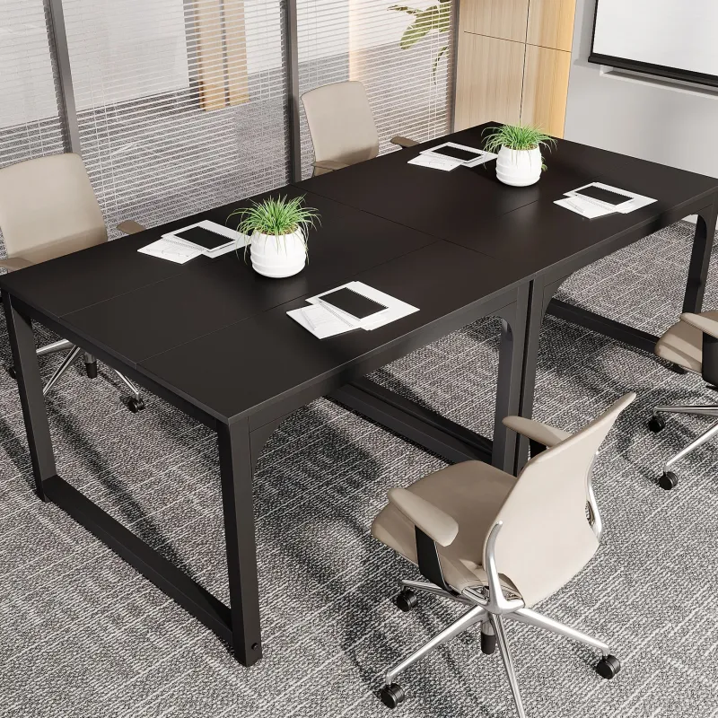 Tribesigns Desks*Square Conference Table, Small Meeting Seminar Table Meeting Room Table