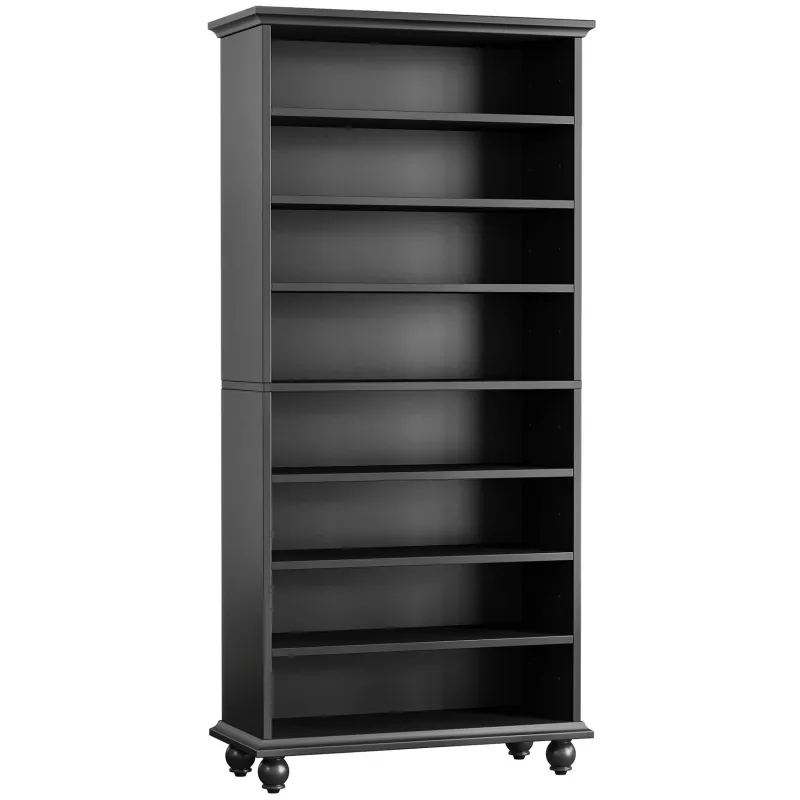 Tribesigns Bookcases & Bookshelves|Bookcases & Bookshelves*9-Tier Bookcase Wood Bookshelf with LED Lighting & Solid Wood Legs
