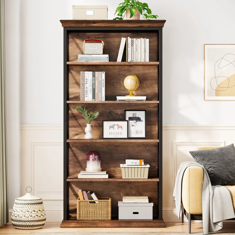 Tribesigns Etagere|Etagere*6-Tier Bookshelf, 70.87" Etagere Bookcase for Home Office