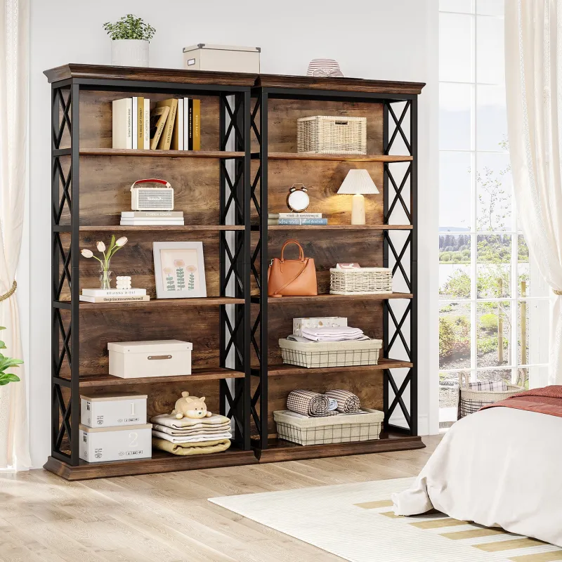 Tribesigns Etagere|Etagere*6-Tier Bookshelf, 70.87" Etagere Bookcase for Home Office