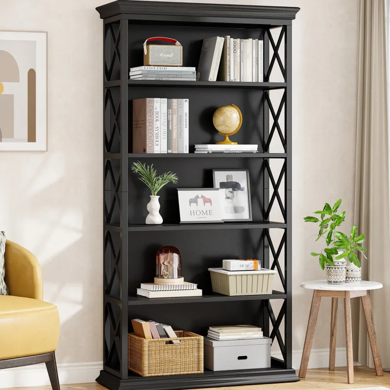 Tribesigns Etagere|Etagere*6-Tier Bookshelf, 70.87" Etagere Bookcase for Home Office