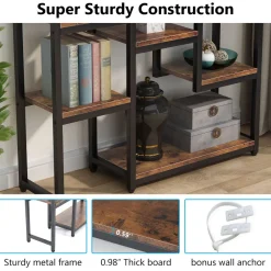Tribesigns Bookcases & Bookshelves|Bookcases & Bookshelves*6-Tier Bookshelf 70.9 inch Tall Bookcase, 12-Shelf Display Shelves