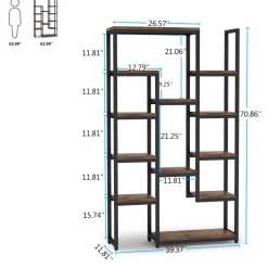 Tribesigns Bookcases & Bookshelves|Bookcases & Bookshelves*6-Tier Bookshelf 70.9 inch Tall Bookcase, 12-Shelf Display Shelves