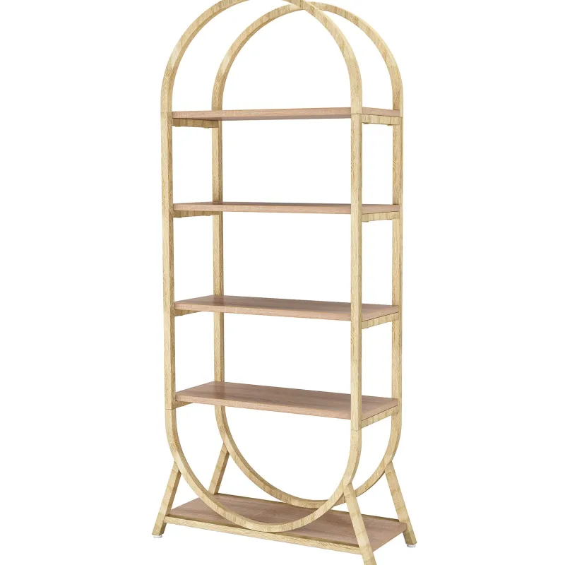 Tribesigns Bookcases & Bookshelves|Bookcases & Bookshelves*5-Tier Bookshelf, 70.8" Open Bookcase Arched Display Rack