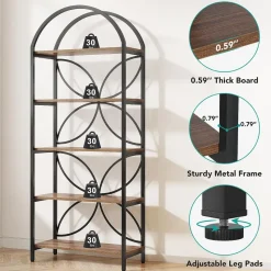 Tribesigns Bookcases & Bookshelves|Bookcases & Bookshelves*5-Tier Bookshelf, 75