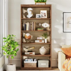 Tribesigns Bookcases & Bookshelves|Bookcases & Bookshelves*6-Tier Bookshelf, 70-Inch Wood Bookcase with Storage Shelves