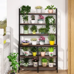 Tribesigns Bookcases & Bookshelves|Bookcases & Bookshelves*6-Tier Bookshelf, Industrial Etagere Bookcase Storage Rack