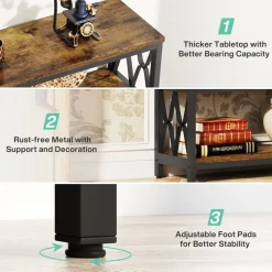 Tribesigns Console Tables|Console Tables*3-Tier Console Table, 70.9