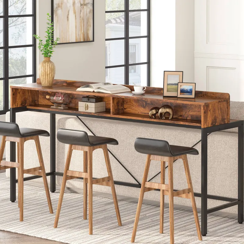 Tribesigns Console Tables|Console Tables*2-Tier Console Table, 70.9" Sofa Hallway Table with Open Shelves