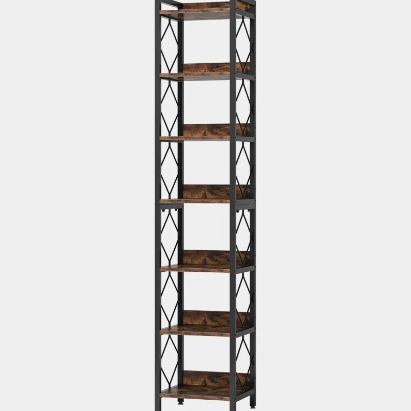 Tribesigns Corner Shelves|Corner Shelves*7-Tier Corner Shelf, 78.7" Narrow Bookshelf Corner Bookcase