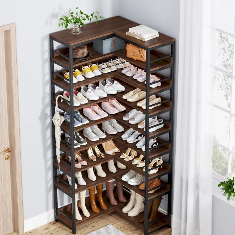 Tribesigns Shoe Racks & Cabinets|Shoe Racks & Cabinets*9-Tier Corner Shoe Rack, Freestanding Shoe Storage Shelf