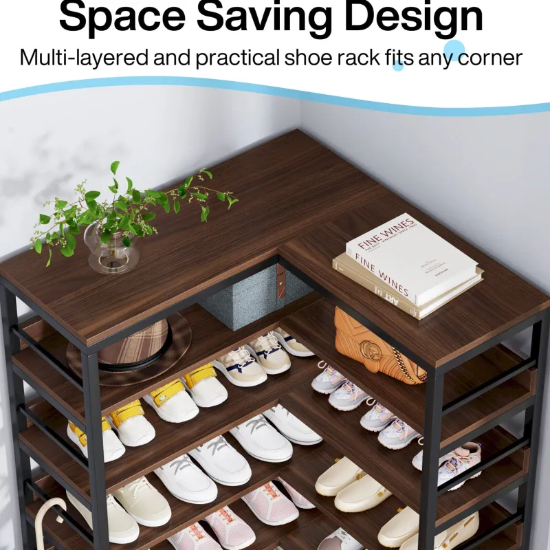 Tribesigns Shoe Racks & Cabinets|Shoe Racks & Cabinets*9-Tier Corner Shoe Rack, Freestanding Shoe Storage Shelf