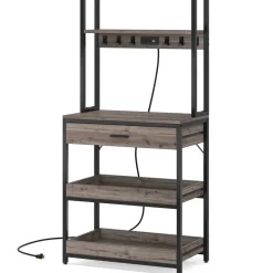 Tribesigns Baker's Racks|Baker's Racks*5-Tier Kitchen Baker's Rack with Power Outlets, Drawer & Sliding Shelves