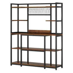 Tribesigns Baker's Racks|Baker's Racks*5-Tier Kitchen Baker's Rack, 55" Wide Kitchen Storage Shelf with 11 Hooks