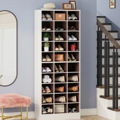 Tribesigns Shoe Racks & Cabinets|Shoe Racks & Cabinets*10-Tier Shoe Cabinet, Wooden Shoe Storage Rack with 30 Cubbies