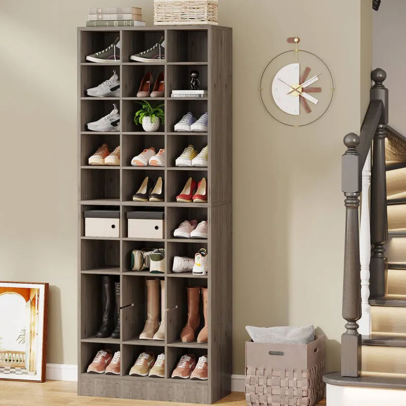 Tribesigns Shoe Racks & Cabinets|Shoe Racks & Cabinets*10-Tier Shoe Cabinet, Wooden Shoe Storage Rack with 30 Cubbies