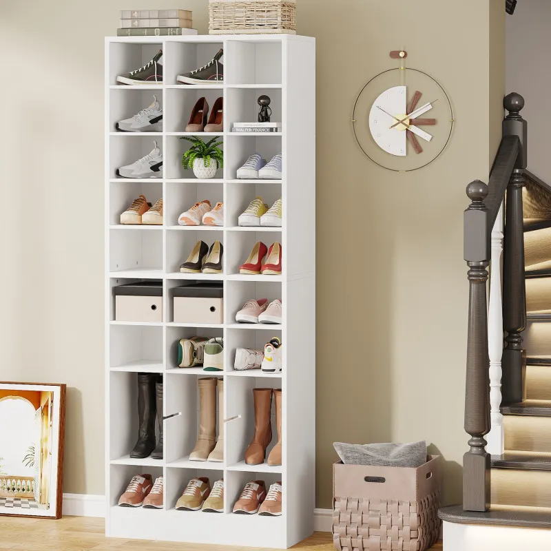 Tribesigns Shoe Racks & Cabinets|Shoe Racks & Cabinets*10-Tier Shoe Cabinet, Wooden Shoe Storage Rack with 30 Cubbies