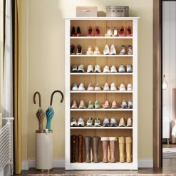 Tribesigns Shoe Racks & Cabinets|Shoe Racks & Cabinets*8-Tier Shoe Rack, Wooden Freestanding Shoe Storage Cabinet for 32-40 Pairs