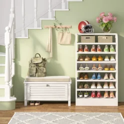 Tribesigns Shoe Racks & Cabinets|Shoe Racks & Cabinets*8-Tier Shoe Rack, Wooden Shoe Shelf Shoe Storage Cabinet