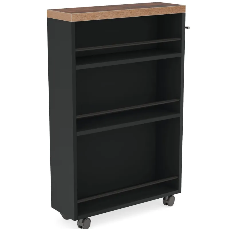 Tribesigns Kitchen Carts|Kitchen Carts*4-Tier Storage Cart, Slim Rolling Narrow Kitchen Cart for Small Place
