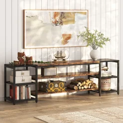 Tribesigns Tv Stands*TV Stand, 3-Tier Media Entertainment Center for TV up to 85