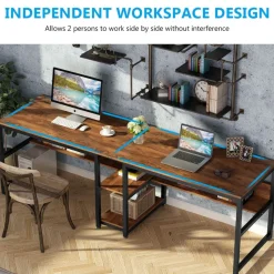 Tribesigns Desks*Two Person Desk, 78.7