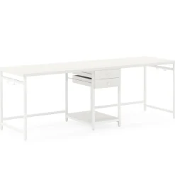 Tribesigns Desks*Two Person Desk, 78’’ Double Computer Desk with Drawers
