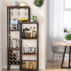 Tribesigns Wine Racks|Wine Racks*Wine Rack, 5-Tier Freestanding Wine Display Shelf
