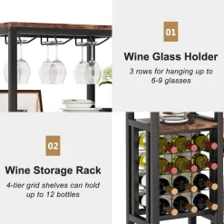 Tribesigns Wine Racks|Wine Racks*Wine Rack, 5-Tier Freestanding Wine Display Shelf