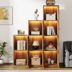 Tribesigns Bookcases & Bookshelves|Bookcases & Bookshelves*Wood Bookshelf, 63