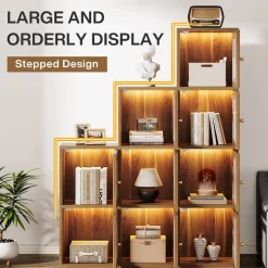 Tribesigns Bookcases & Bookshelves|Bookcases & Bookshelves*Wood Bookshelf, 63