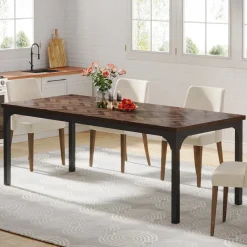Tribesigns Dining Tables*Wood Dining Table, 70.9" Farmhouse Kitchen Dinner Table for 6-8