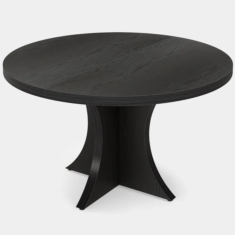 Tribesigns Dining Tables*Wood Dining Table, 47.24 Inches Round Kitchen Table for 4-6