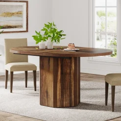 Tribesigns Dining Tables*Wood Dining Table, 55" Kitchen Dinner Table For 4 - 6