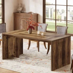 Tribesigns Dining Tables*Wood Dining Table, 63" Rectangular Kitchen Dinner Table for 4 - 6