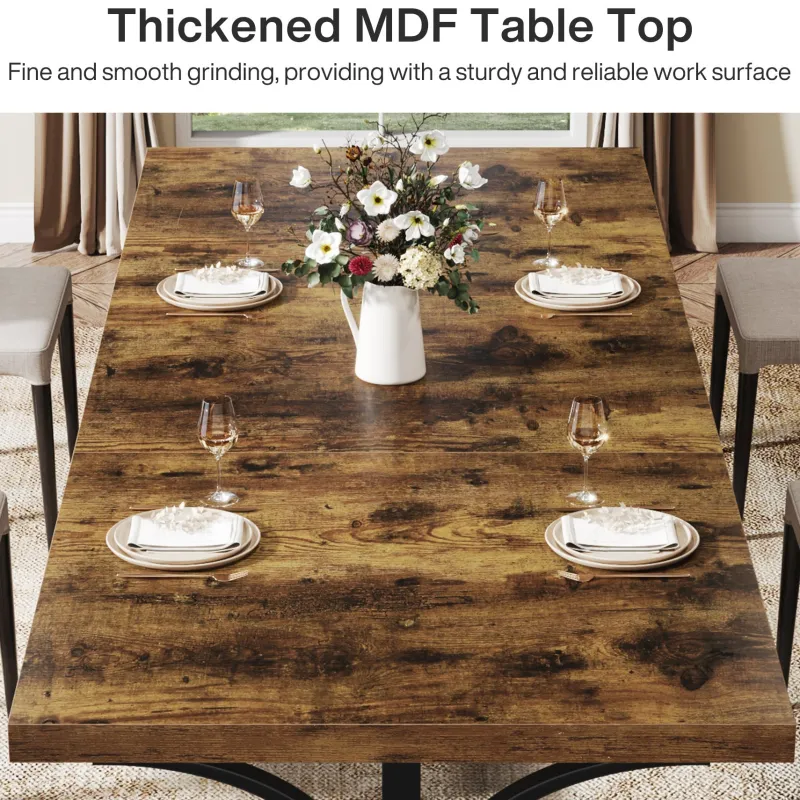 Tribesigns Dining Tables*Wood Dining Table, 62.4" Sturdy Kitchen Table for Kitchen, Living Room