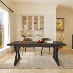 Tribesigns Dining Tables*Wood Dining Table, Farmhouse 70.8