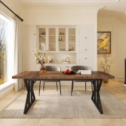 Tribesigns Dining Tables*Wood Dining Table, Farmhouse 70.8