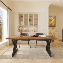 Tribesigns Dining Tables*Wood Dining Table, Farmhouse 70.8