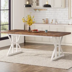 Tribesigns Dining Tables*Wood Dining Table, Farmhouse 70.8