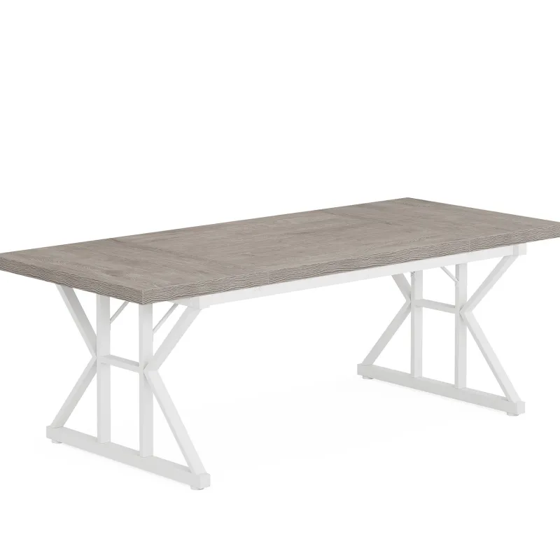 Tribesigns Dining Tables*Wood Dining Table, Farmhouse 70.8" Kitchen Table for 6 People