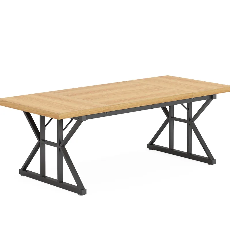 Tribesigns Dining Tables*Wood Dining Table, Farmhouse 70.8" Kitchen Table for 6 People