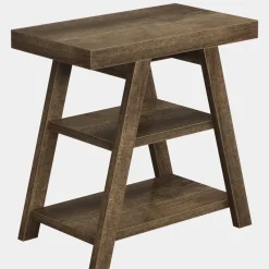 Tribesigns End & Side Tables*Wood End Table, 3 - Tier Sofa Side Table with Storage Shelf