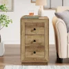 Tribesigns End & Side Tables*Wood End Table, Farmhouse 3 - Drawer Sofa Side Table Nightstand
