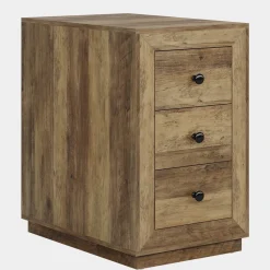 Tribesigns End & Side Tables*Wood End Table, Farmhouse 3 - Drawer Sofa Side Table Nightstand