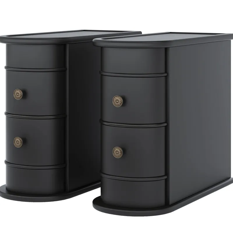 Tribesigns Nightstands*Wood End Table, Narrow Side Table Nightstand with 2 Drawers