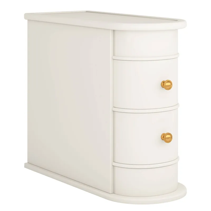 Tribesigns Nightstands*Wood End Table, Narrow Side Table Nightstand with 2 Drawers