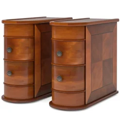 Tribesigns Nightstands*Wood End Table, Narrow Side Table Nightstand with 2 Drawers