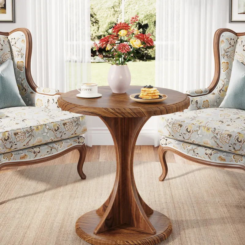 Tribesigns End & Side Tables*Wood End Table, Round Sofa Side Table Vintage Nightstand