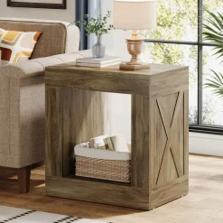 Tribesigns End & Side Tables*Wood End Table, Small Sofa Side Table With Storage